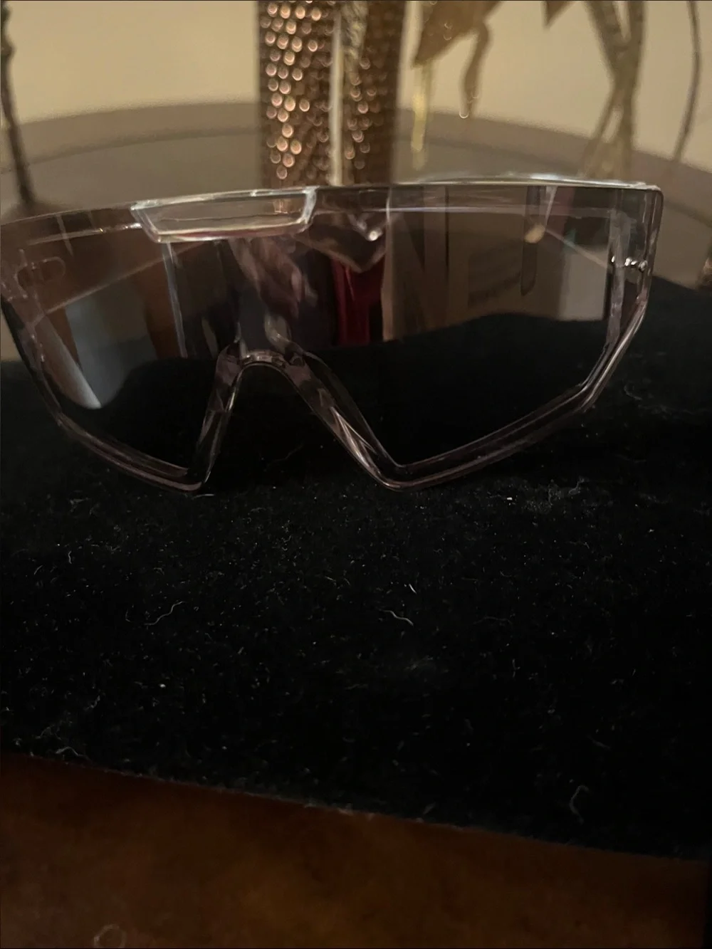 Mirrored Shield Visor Sunglasses in Silver
